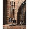 Black Cast Iron 5-Piece Fireplace Tool Set with Ball Handles by UniFlame