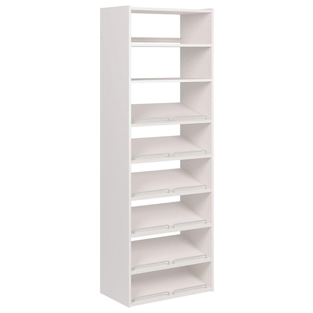 Martha Stewart Living 72 in. H x 24 in. W Classic White Essential Shoe Tower Kit