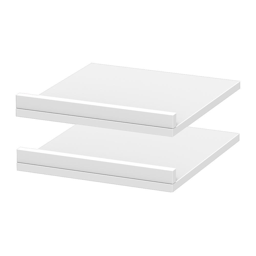 15 in. x 3 in. Rollout Shelves Drawer with Fence in Polar White (2-Pack)
