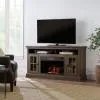 Home Decorators Collection Highview 59 in. Freestanding Media Console Electric Fireplace TV Stand in Canyon Lake Pine