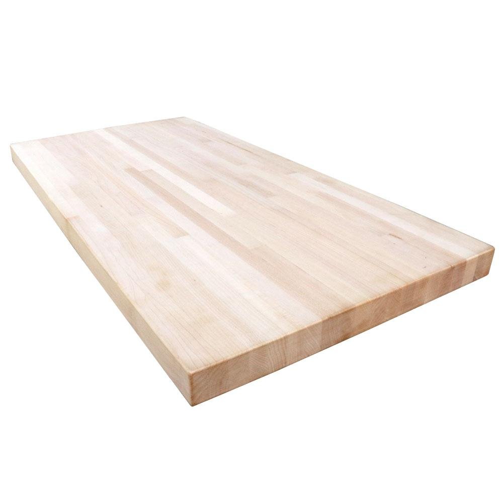 Hardwood Reflections 4 ft. 2 in. L x 2 ft. 1 in. D x 1.5 in. T Butcher Block Countertop in Unfinished Maple